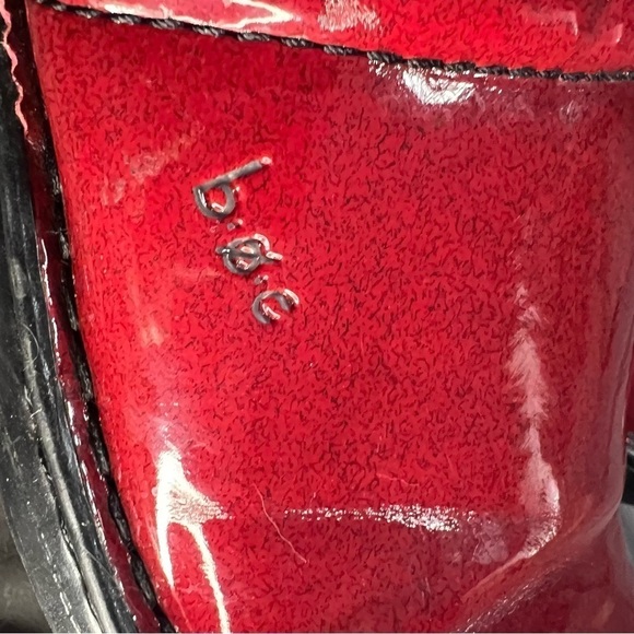 Boc Lesa Clogs Born Concept Red Patent Leather Clogs Size 9.5 - Picture 3 of 8